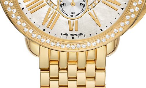 Michele Serein 18k Gold Plated Diamond Watch In Gold