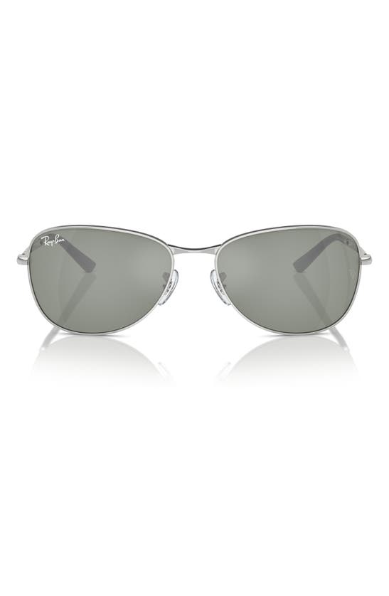 Shop Ray Ban Ray-ban 59mm Pilot Sunglasses In Silver