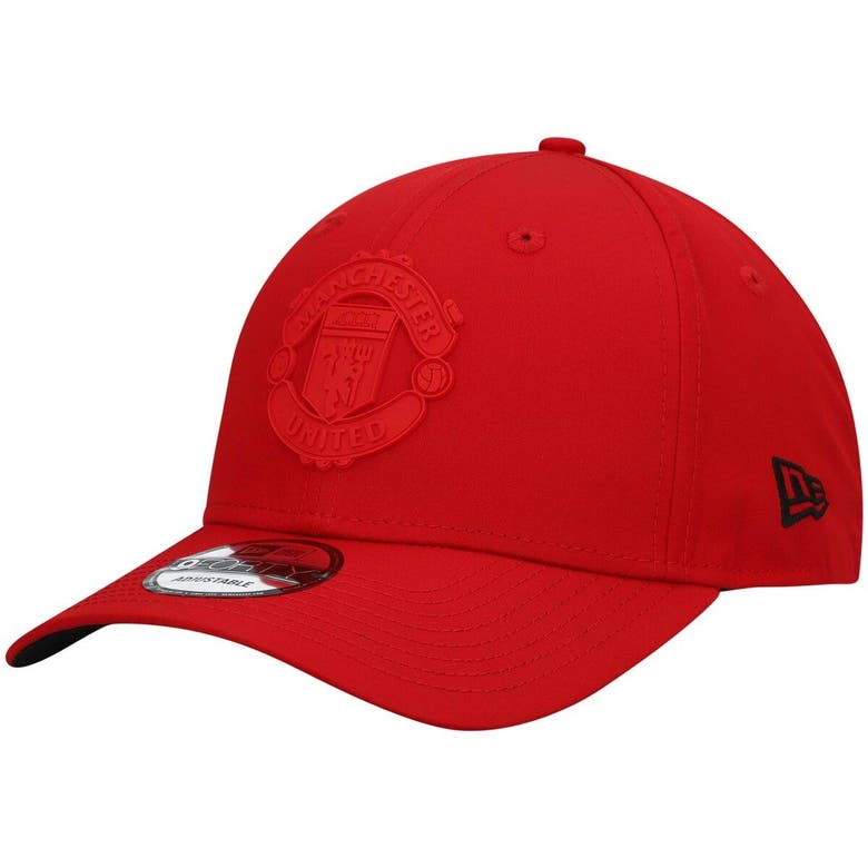 NEW ERA NEW ERA RED MANCHESTER UNITED TONAL RUBBER LOGO 9FORTY ADJUSTABLE HAT