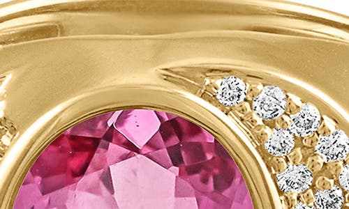 Shop Eden Presley Celeste Pink Tourmaline & Diamond Pinky Ring In Pink Tourmaline/white Diamond