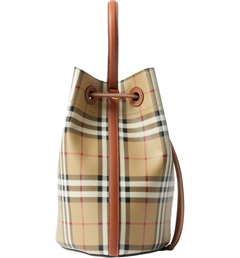 Burberry Small TB Check Coated Canvas Bucket Bag | Nordstrom