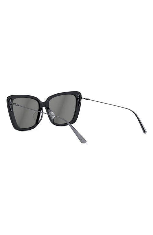 Shop Dior Miss B5i 54mm Butterfly Sunglasses In Shiny Black/smoke Mirror