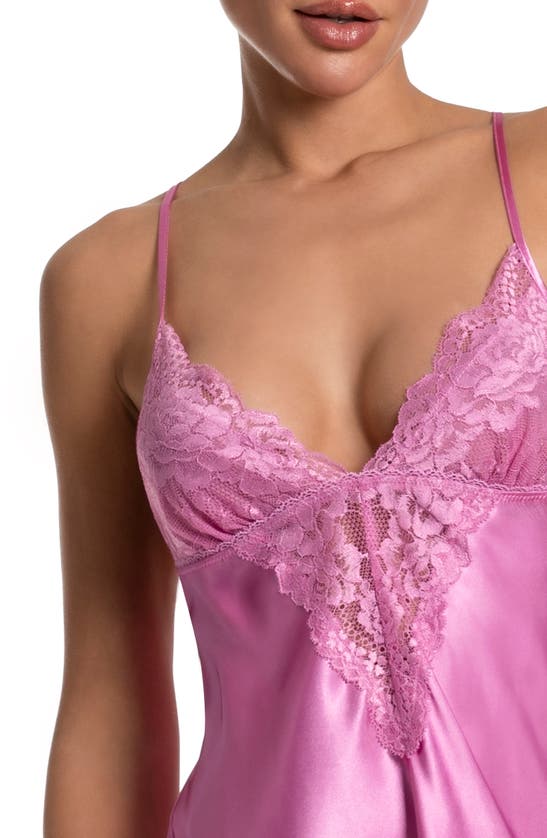 Shop In Bloom By Jonquil Juliet Lace Trim Satin Chemise In Orchid