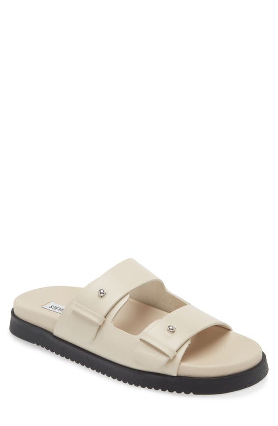 Shop Steve Madden Mariel Slide Sandal In Bone Leather