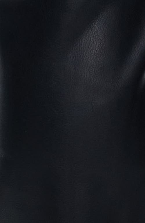 LIONESS LIONESS ACE FAUX LEATHER SLIT HEM PANTS