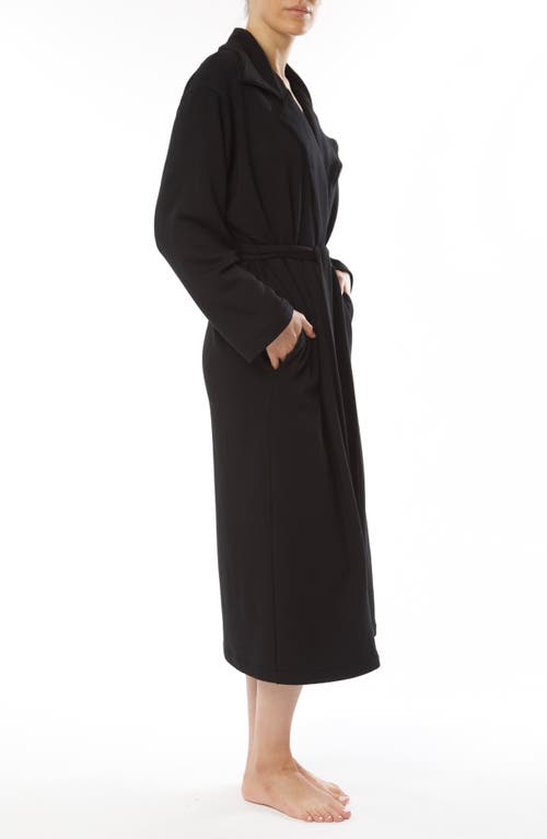 Andine Brigitte Bologna Lace Trim Robe In Black