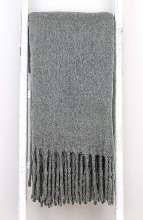 Parkland Collection Nagar Fringe Throw Blanket In Gray