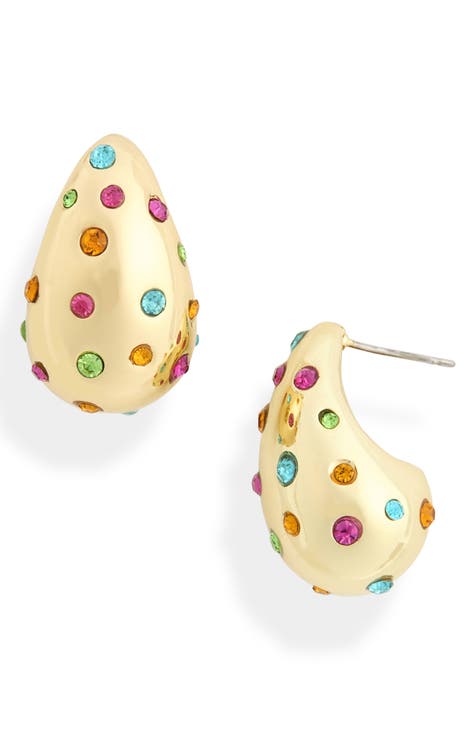 CZ Droplet Statement Earrings