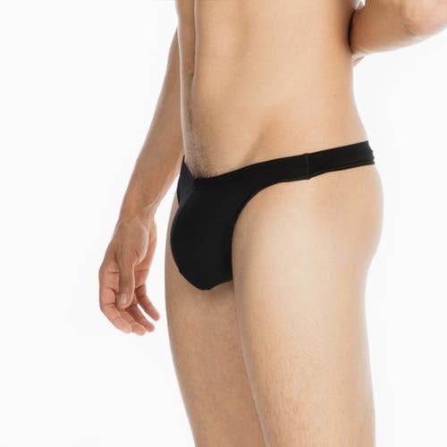 Hom Fredy Slim-fit Stretch-jersey Thong In Black