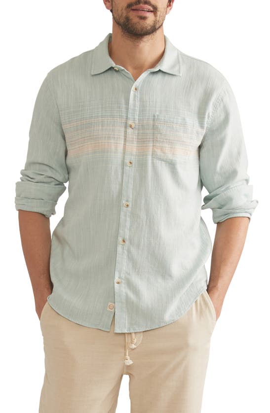 Shop Marine Layer Stripe Button-up Shirt In Blue/ Pink Stripe
