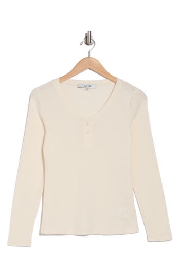JOE'S JOE'S LONG SLEEVE POINTELLE HENLEY 