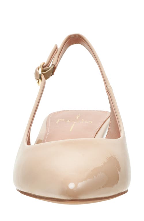 Linea Paolo Cecil Slingback Pointed Toe Kitten Heel Pump In Blush Taupe