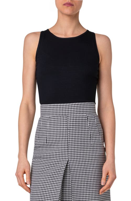 Akris Punto Sleeveless Knit Top In Black