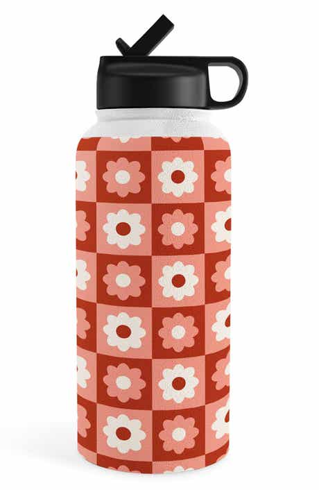 JoyJolt Spring Glass Insulated Water Bottles with Stainless Steel Cap - Set  of 6