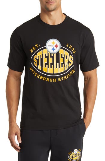 Shop Hugo Boss Boss X Nfl Stretch Cotton Graphic T-shirt In Pittsburgh Steelers Black