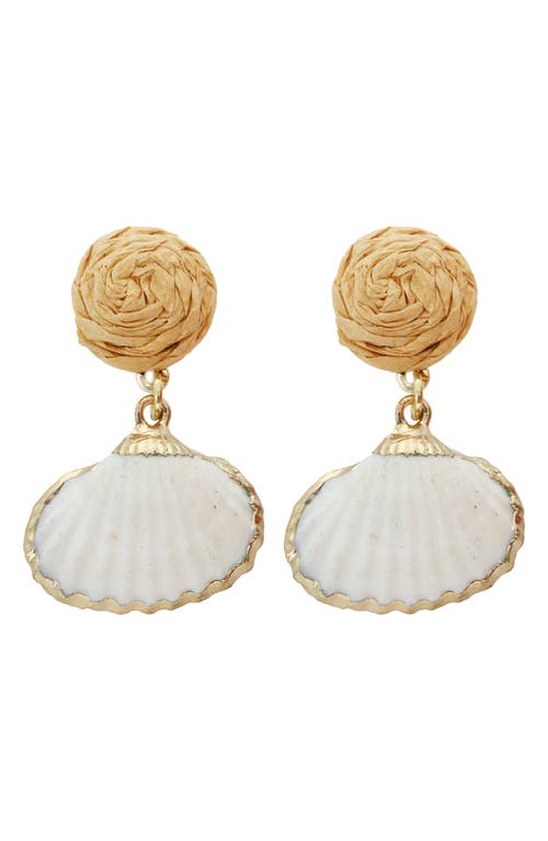 Panacea Shell Drop Earrings in Tan at Nordstrom