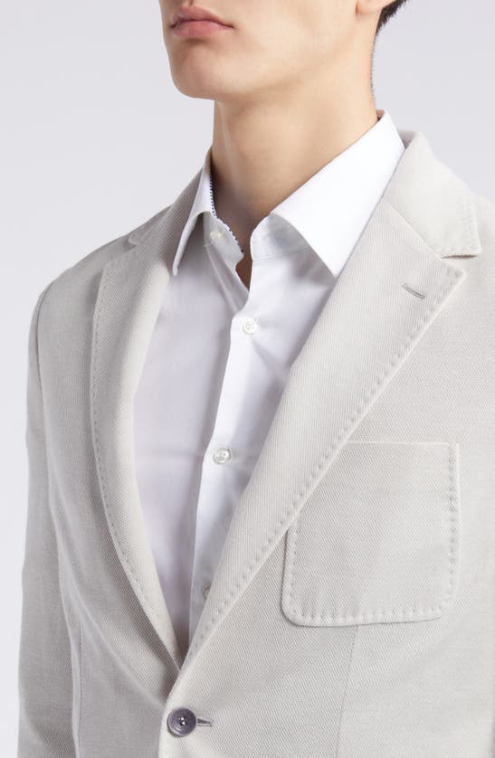 Shop Canali Trim Fit Knit Cotton Blend Sport Coat In White