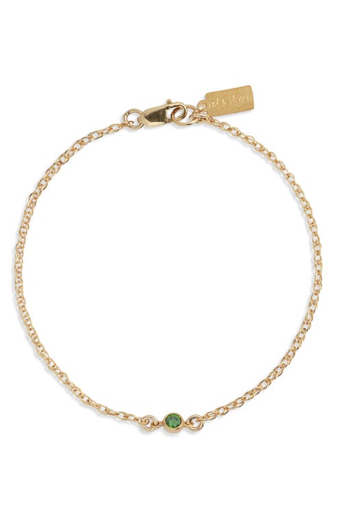 Set & Stones Cubic Zirconia Birthstone Pendant Bracelet In May