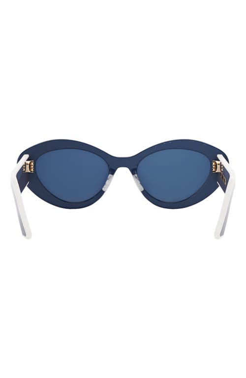 Shop Dior 'pacific B1u 53mm Butterfly Sunglasses In Shiny Blue/blue