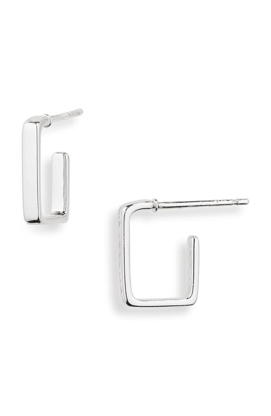 Shop Nordstrom Rack Demi Fine Square Hoop Earrings In Silver