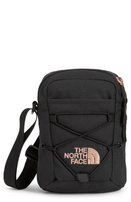 The North Face Jester Crossbody In Black Heather/ Burnt Coral