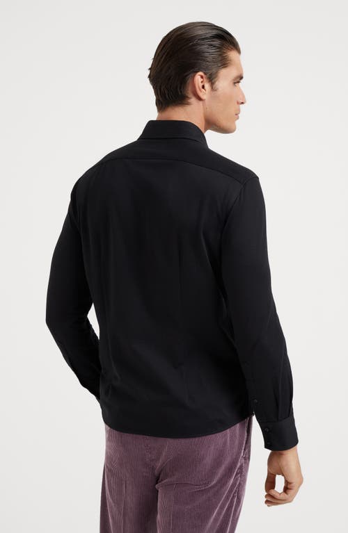 Shop Brunello Cucinelli Basic Fit Shirt In Black