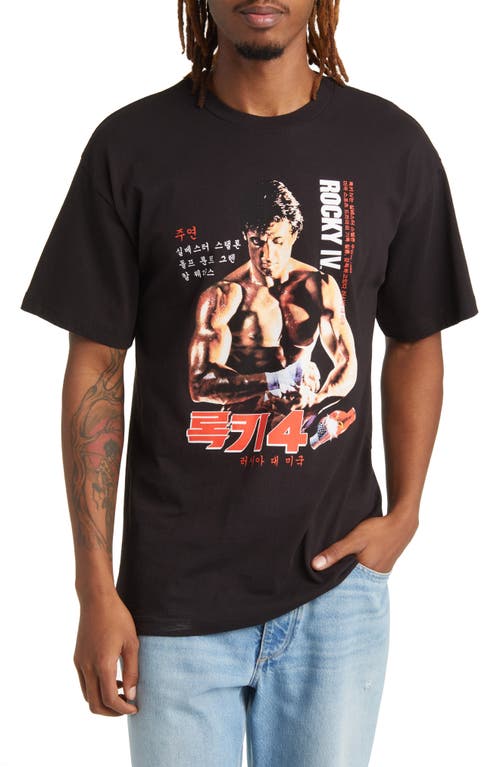The Forecast Agency Rocky 4 Korean Poster Graphic T-Shirt Washed Black at Nordstrom,