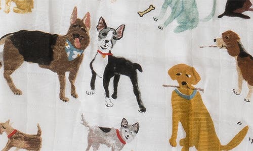 Little Unicorn Cotton Muslin & Terry Hooded Towel In Woof