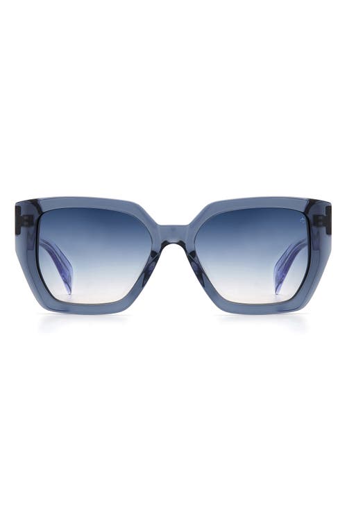 54mm Rectangular Sunglasses in Grey /Blue Grad Pink