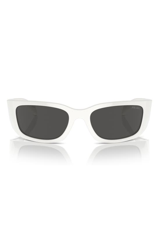 Prada 60mm Butterfly Polarized Sunglasses In Bone