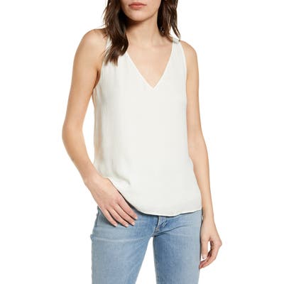 Chelsea28 Cross Back Jacquard Camisole, Ivory