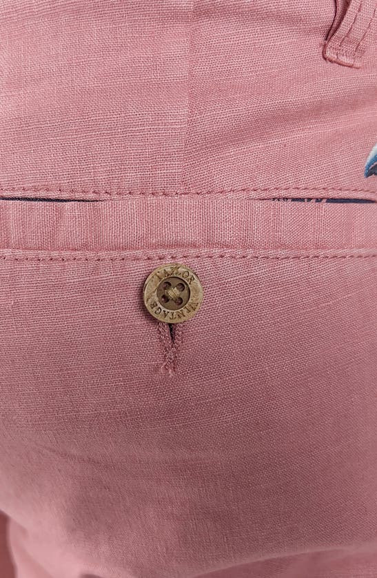 Shop Tailor Vintage 9" Slim Stretch Linen Blend Walk Shorts In Dusty Rose