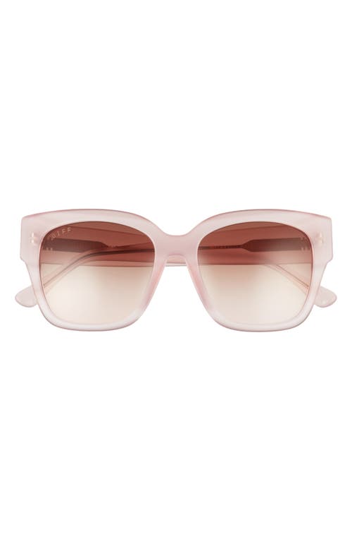 DIFF Bella II 54mm Square Sunglasses in Rose Tea Pink