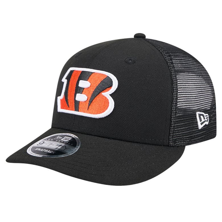 Shop New Era Black Cincinnati Bengals  Main Trucker Low Profile 9fifty Snapback Hat