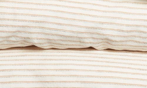 Shop Pom Pom At Home Connor Stripe Linen & Cotton Duvet Cover In Ivory/amber