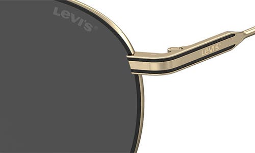 Shop Levi's 54mm Round Sunglasses In Gold/grey