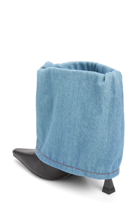Azalea Wang Tilupa Foldover Cuff Bootie In Blue