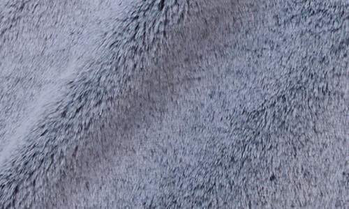 Bernardo Shawl Collar Faux Fur Coat In Grey
