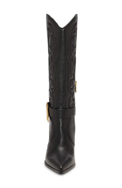 Shop Vince Camuto Biancaa Pointed Toe Western Boot In Black