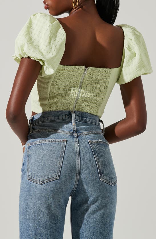 Shop Astr Paola Corset Top In Lime