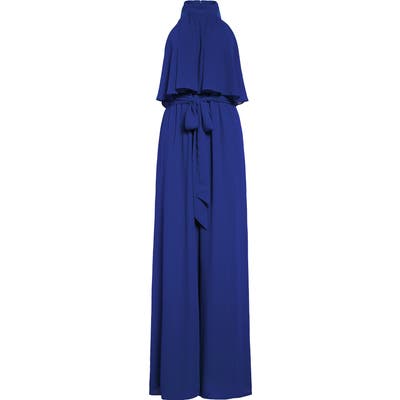 Eliza J Popover Wide Leg Jumpsuit, Blue