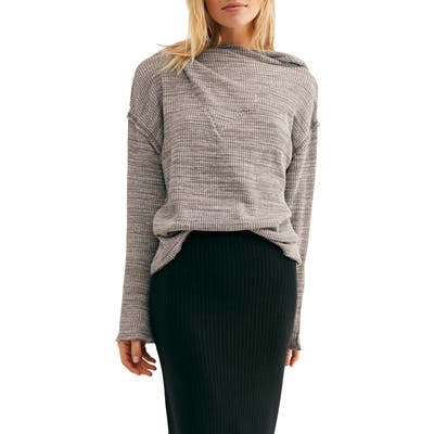 Endless Summer By Free People Hooded Knit Top, Grey
