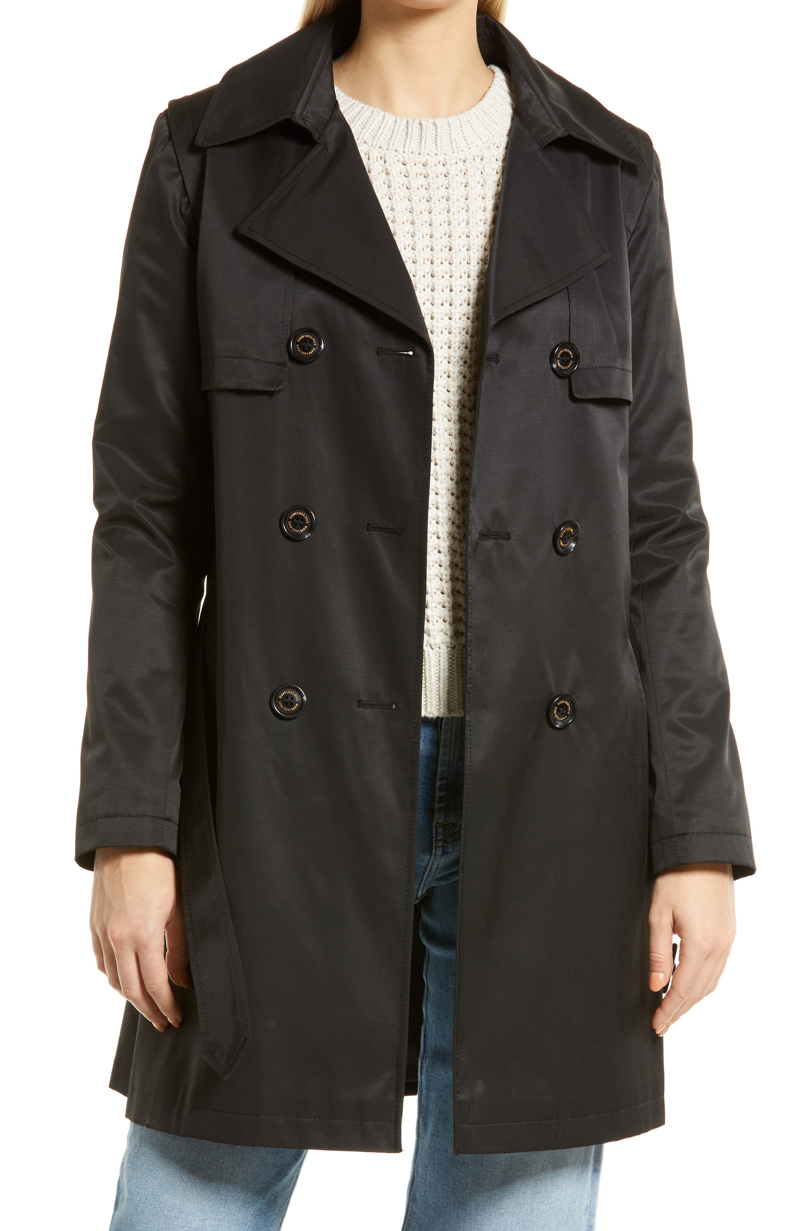 black spring trench coat