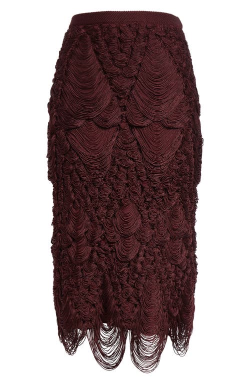 Shop Ferragamo Midi Skirt In Bordeaux