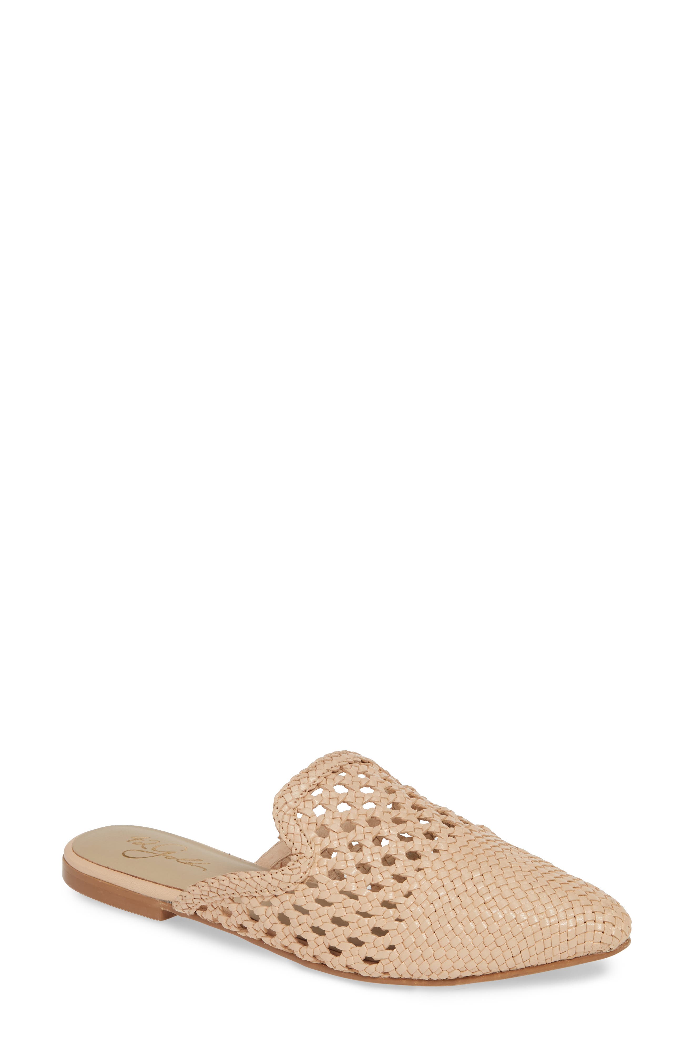 corra woven loafer mule