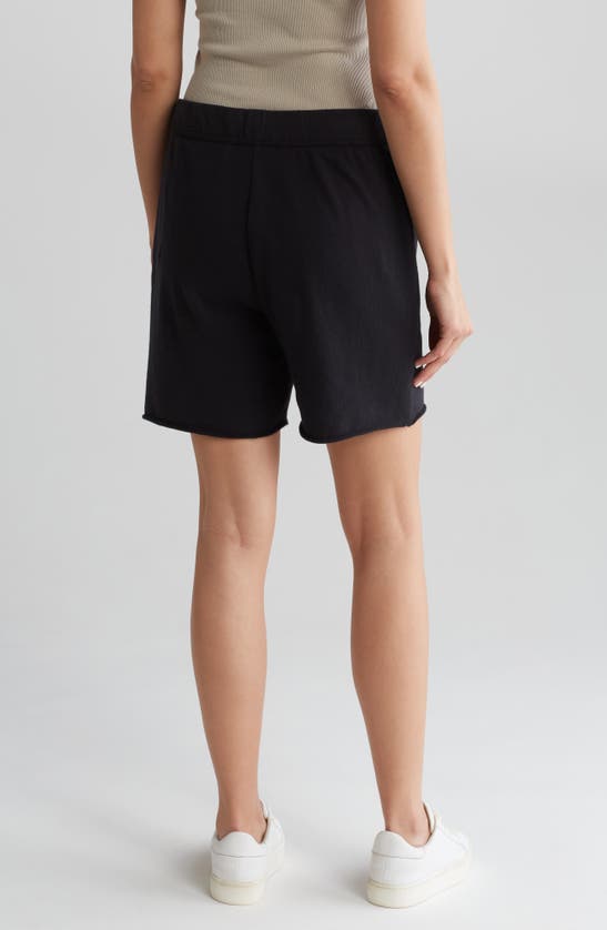 Shop James Perse French Terry Shorts In Black