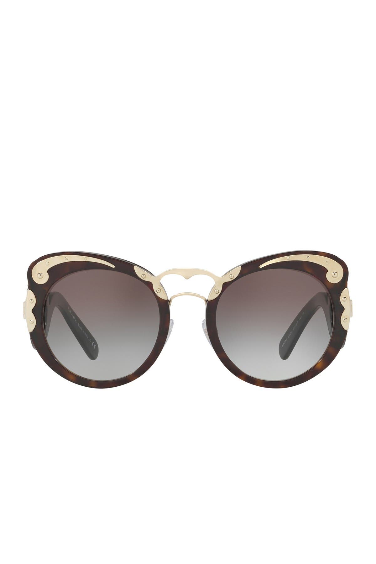 Minimal Baroque 54mm Round Sunglasses 