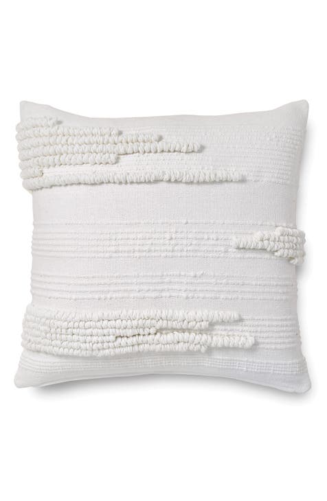 Textured Stripe Cotton Accent Pillow