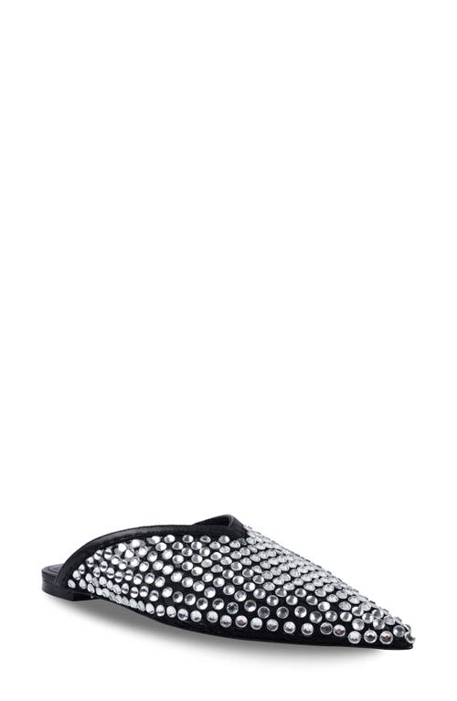 Zigi Lilla Crystal Embellished Pointed Toe Mule In Black Multi