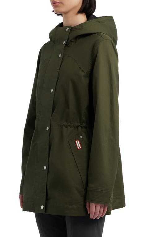 Shop Hunter Adela Classic Waterproof Rain Jacket In  Green